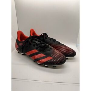 Adidas Predator 20.4 FG Soccer Cleats Black Red Size 10.5 Men EE9566 Firm Ground
